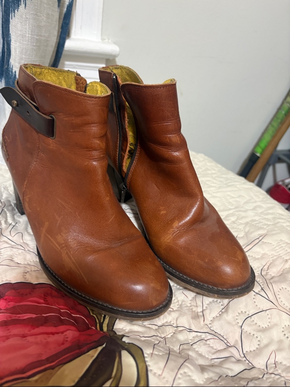 Men's Brown Leather Ankle Boots - Classic Zip Chelsea Style